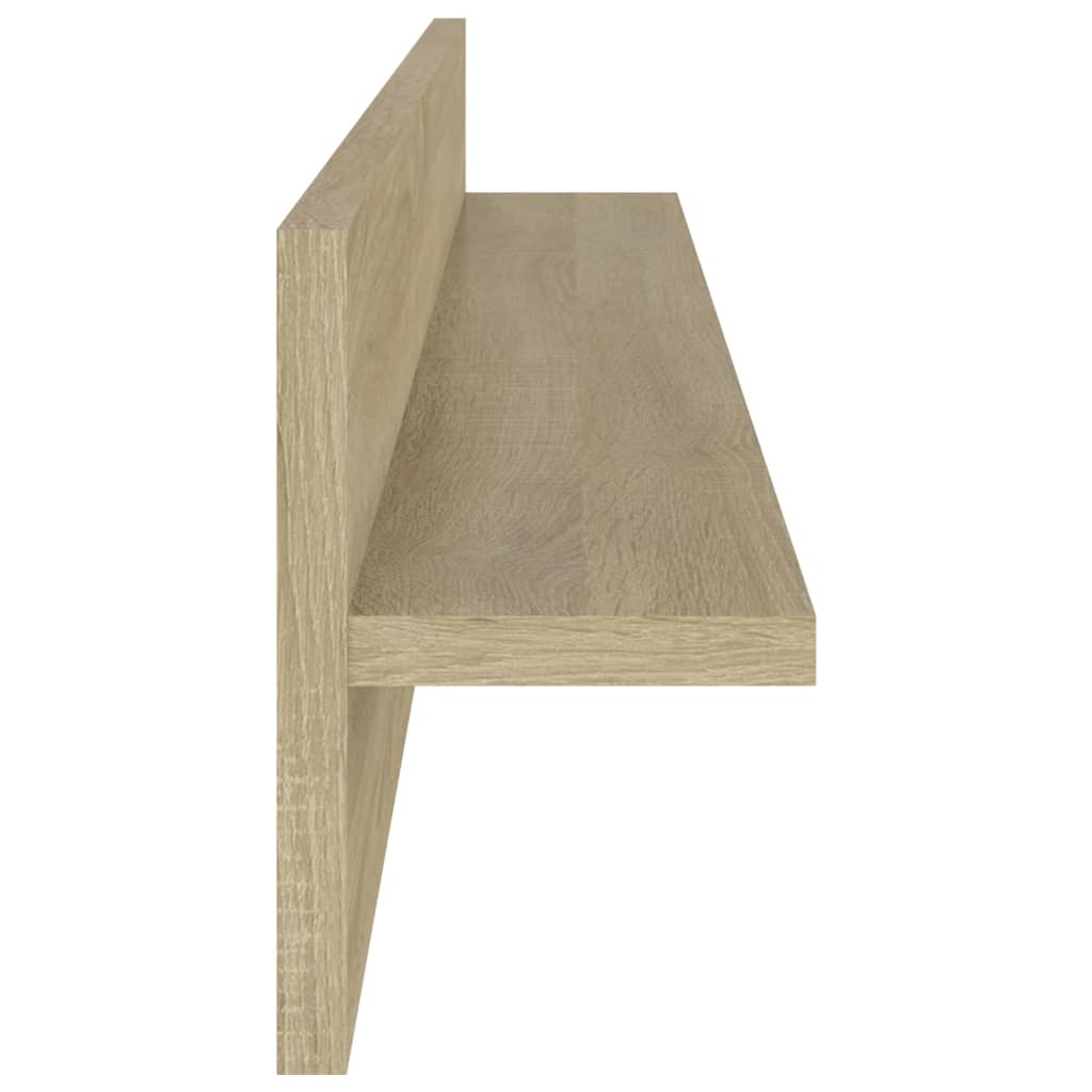 Wandschappen 2 st 80x11,5x18cm bewerkt hout sonoma eikenkleurig is nu te koop bij PeponiXL, paradijselijk wonen!