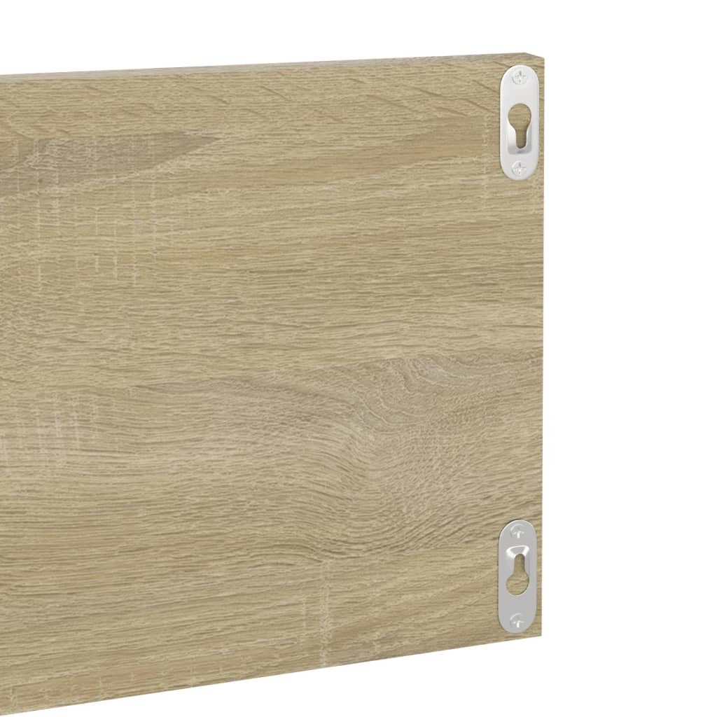 Wandschappen 2 st 80x11,5x18cm bewerkt hout sonoma eikenkleurig is nu te koop bij PeponiXL, paradijselijk wonen!