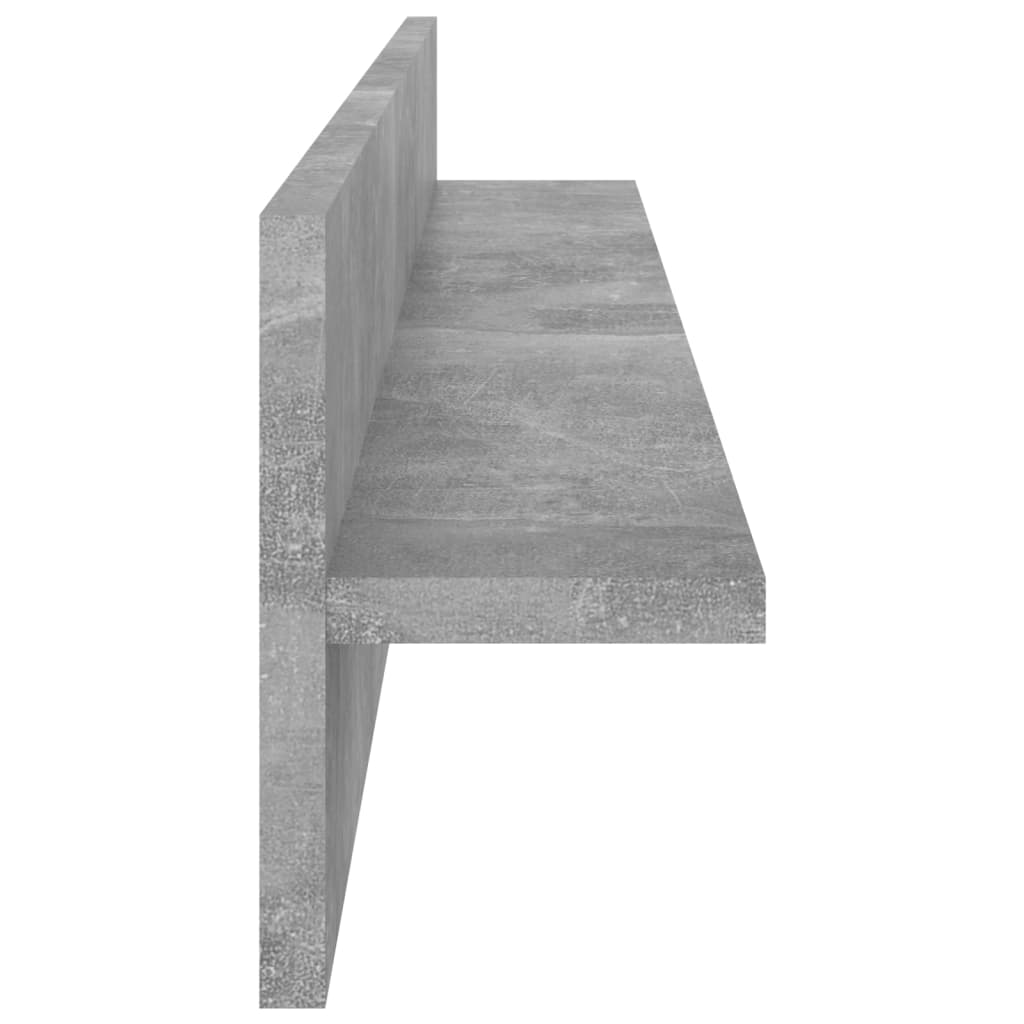 Wandschappen 2 st 80x11,5x18 cm bewerkt hout betongrijs is nu te koop bij PeponiXL, paradijselijk wonen!