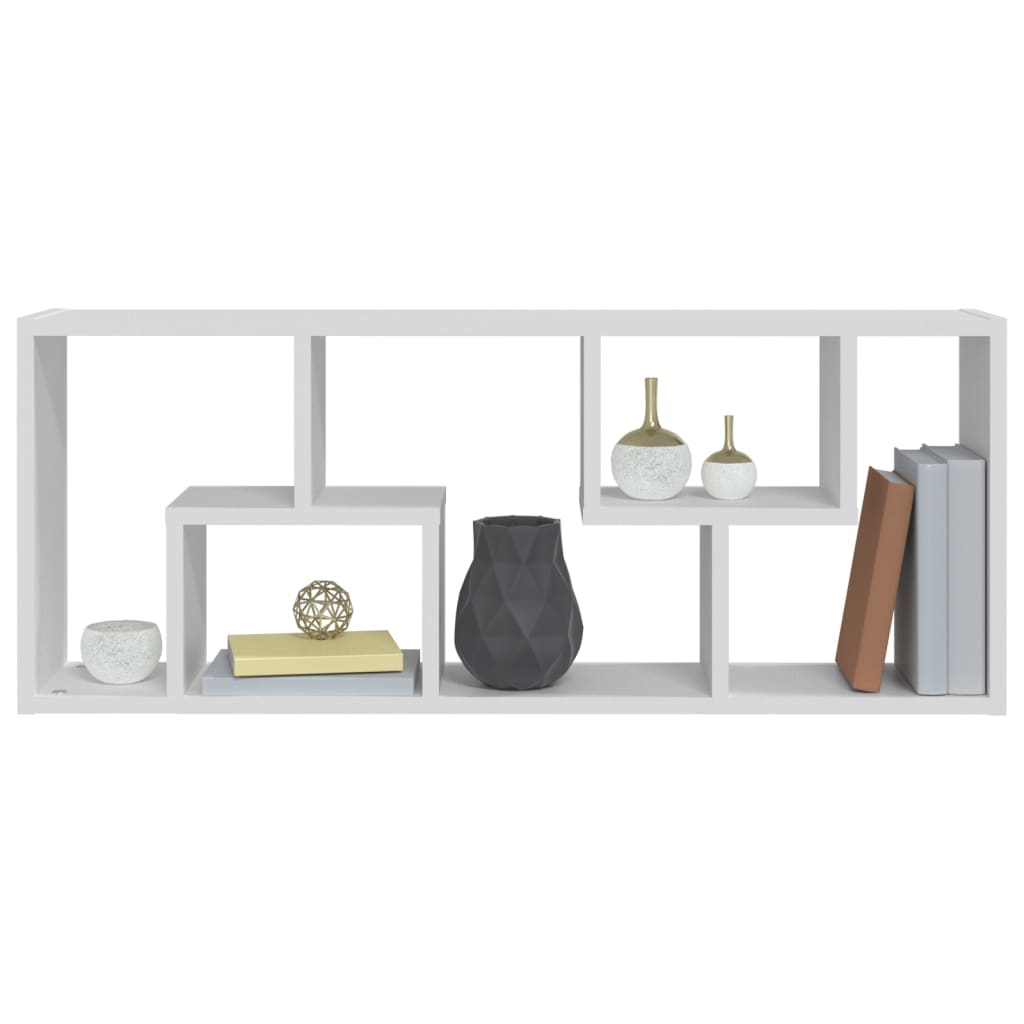 Wandschap 36x16x90 cm bewerkt hout wit is nu te koop bij PeponiXL, paradijselijk wonen!