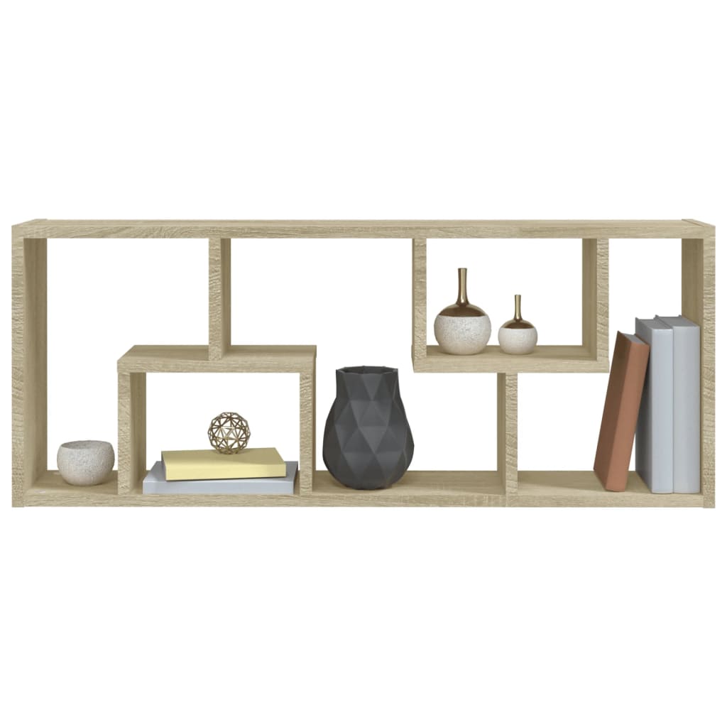 Wandschap 36x16x90 cm bewerkt hout sonoma eikenkleurig is nu te koop bij PeponiXL, paradijselijk wonen!