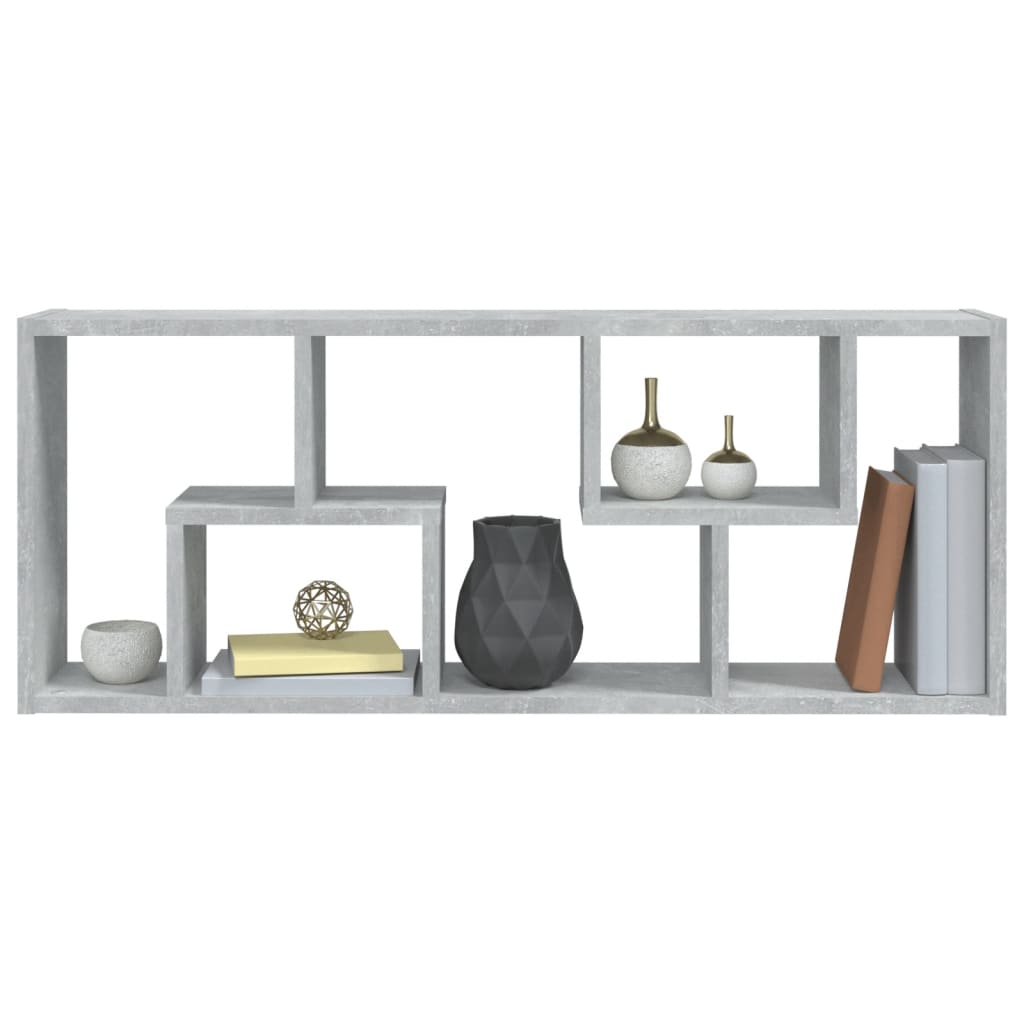Wandschap 36x16x90 cm bewerkt hout betongrijs is nu te koop bij PeponiXL, paradijselijk wonen!