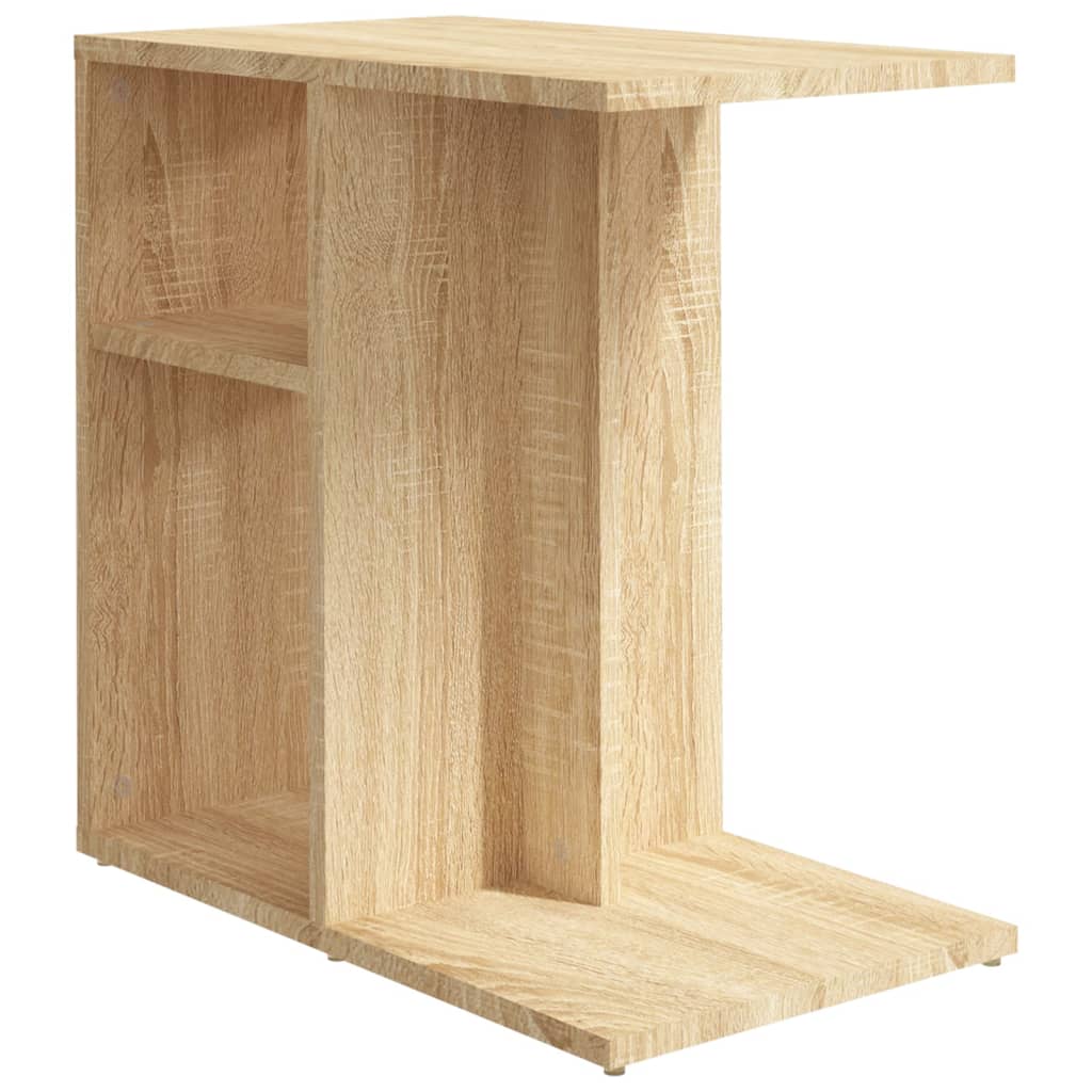 Bijzettafel 50x30x50 cm bewerkt hout sonoma eikenkleurig is nu te koop bij PeponiXL, paradijselijk wonen!