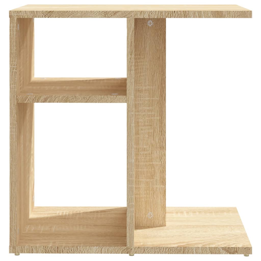Bijzettafel 50x30x50 cm bewerkt hout sonoma eikenkleurig is nu te koop bij PeponiXL, paradijselijk wonen!