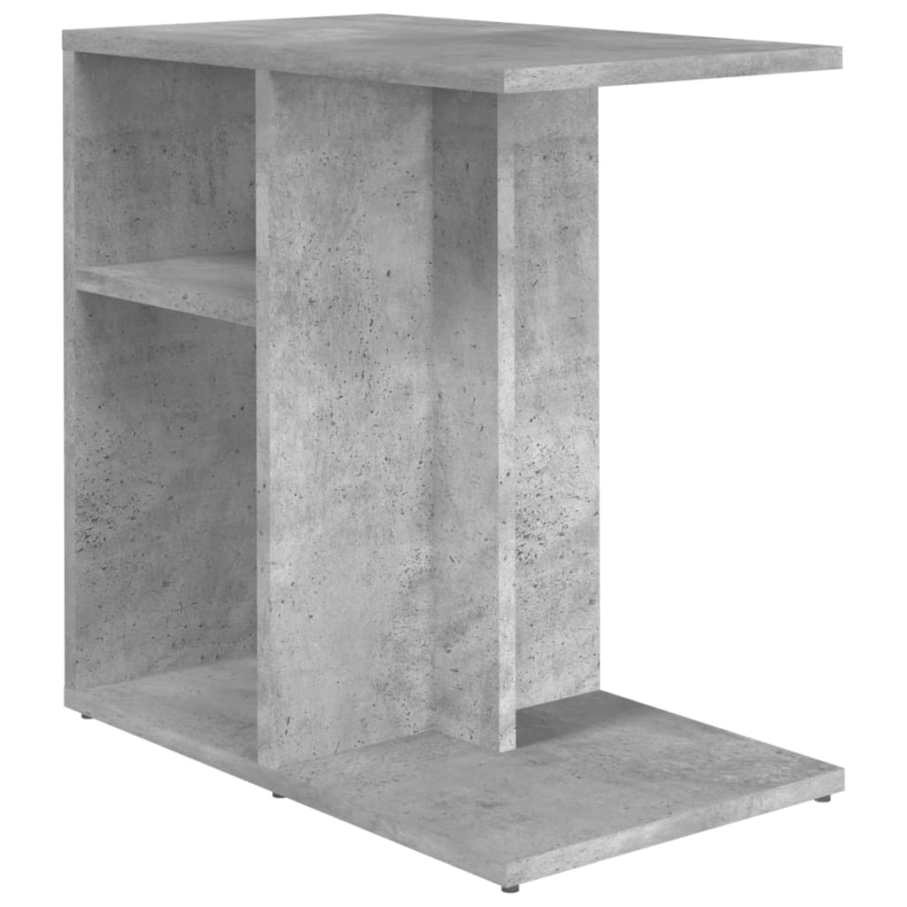 Bijzettafel 50x30x50 cm bewerkt hout betongrijs is nu te koop bij PeponiXL, paradijselijk wonen!