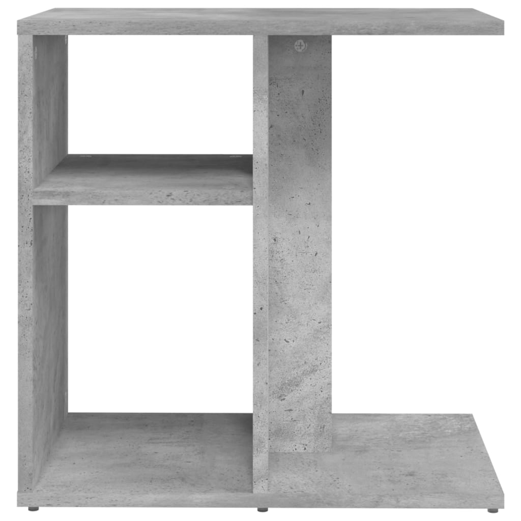 Bijzettafel 50x30x50 cm bewerkt hout betongrijs is nu te koop bij PeponiXL, paradijselijk wonen!