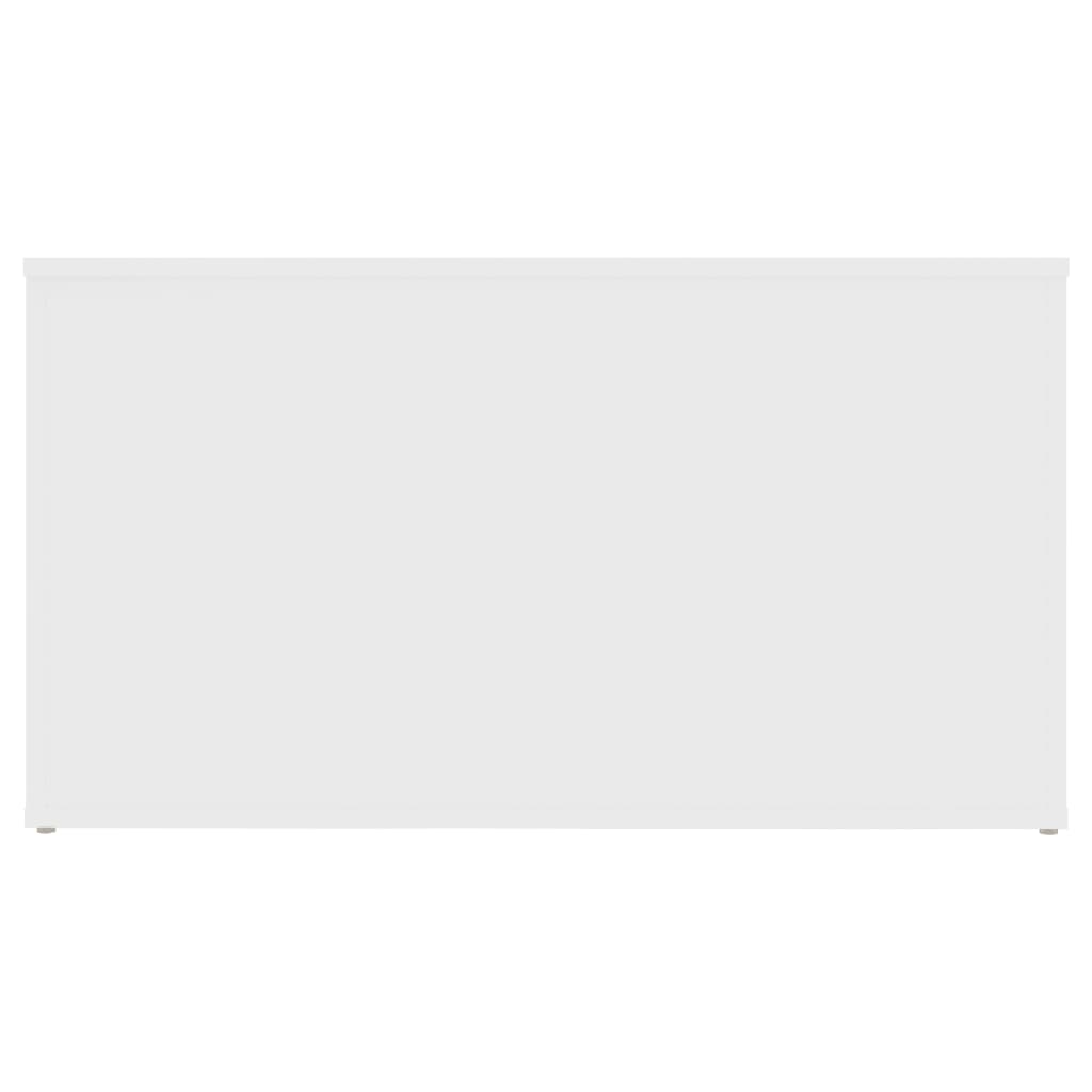 Opbergkist 84x42x46 cm bewerkt hout wit is nu te koop bij PeponiXL, paradijselijk wonen!