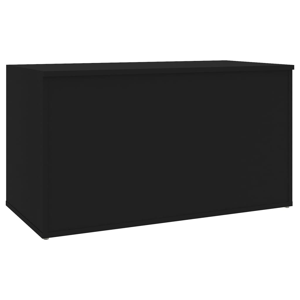 Opbergkist 84x42x46 cm bewerkt hout zwart is nu te koop bij PeponiXL, paradijselijk wonen!
