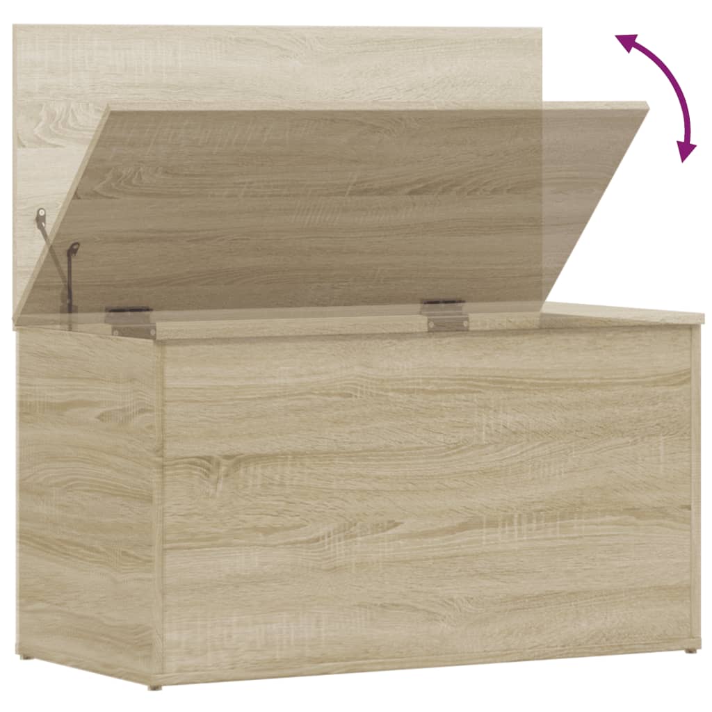 Opbergkist 84x42x46 cm bewerkt hout sonoma eikenkleurig is nu te koop bij PeponiXL, paradijselijk wonen!