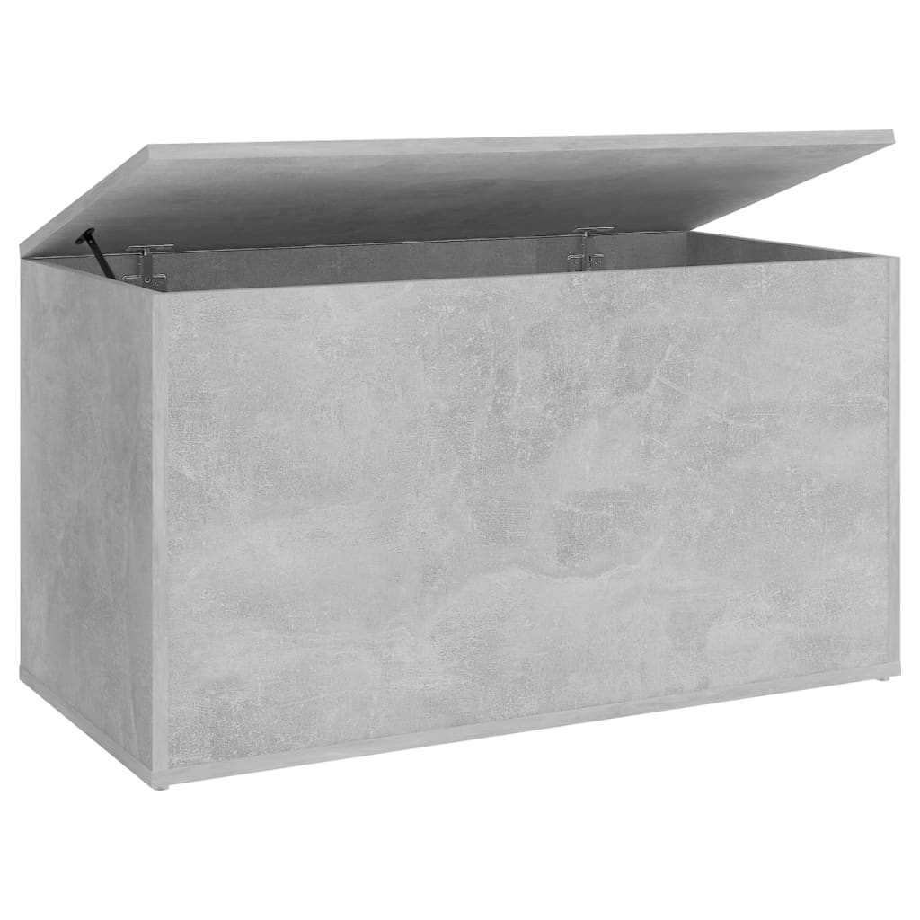 Opbergkist 84x42x46 cm bewerkt hout betongrijs is nu te koop bij PeponiXL, paradijselijk wonen!