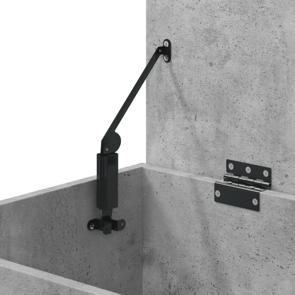 Opbergkist 84x42x46 cm bewerkt hout betongrijs is nu te koop bij PeponiXL, paradijselijk wonen!