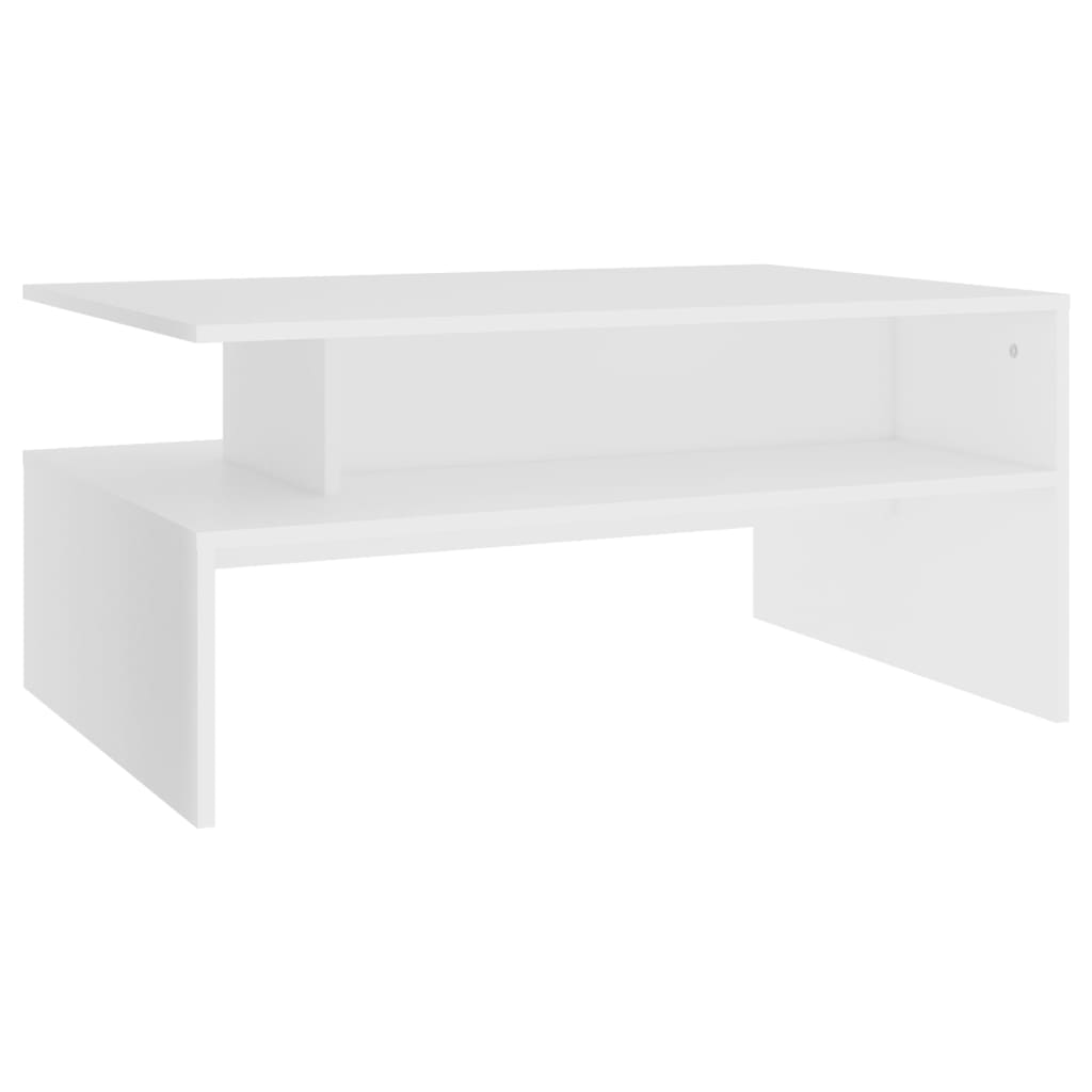 Salontafel 90x60x42,5 cm bewerkt hout wit