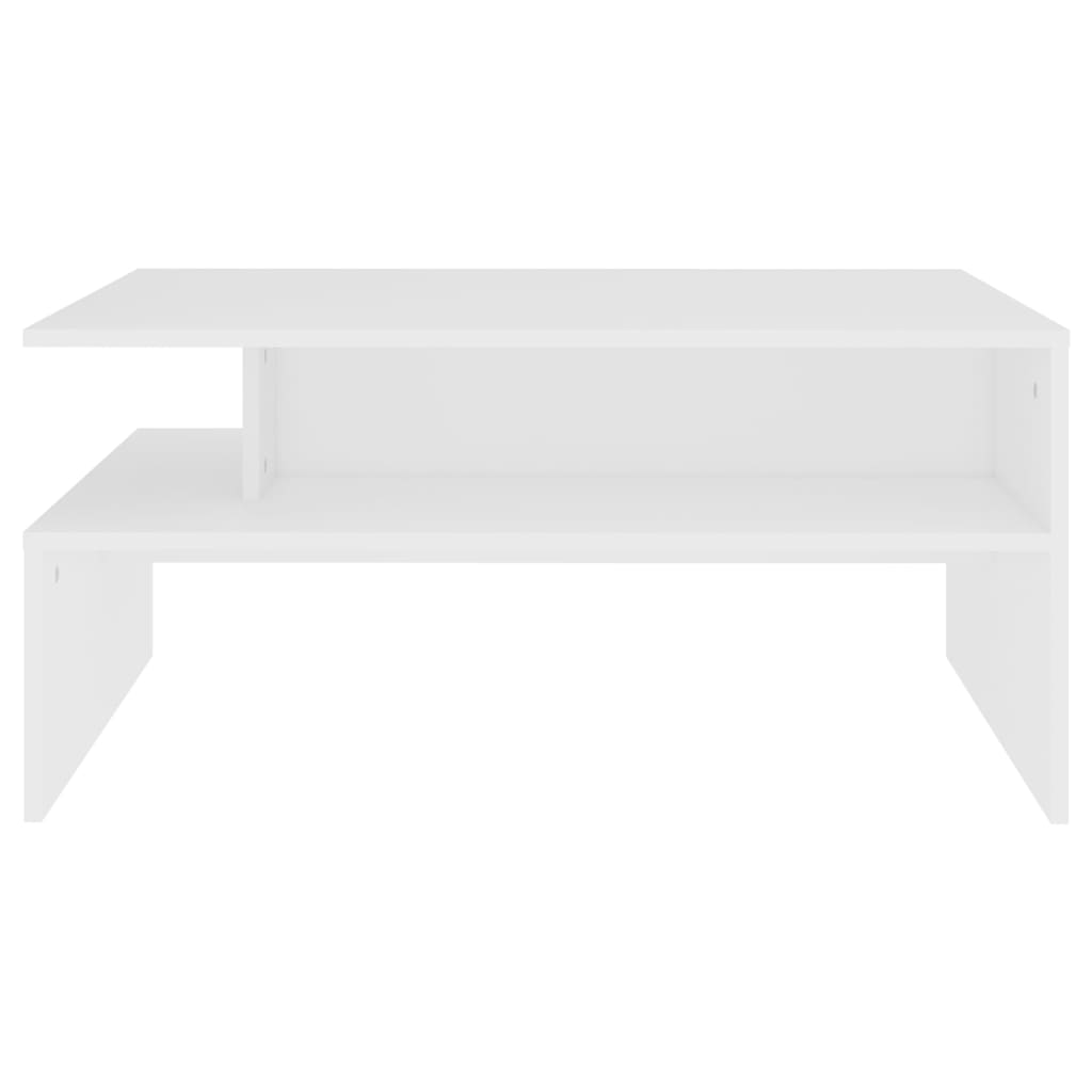 Salontafel 90x60x42,5 cm bewerkt hout wit