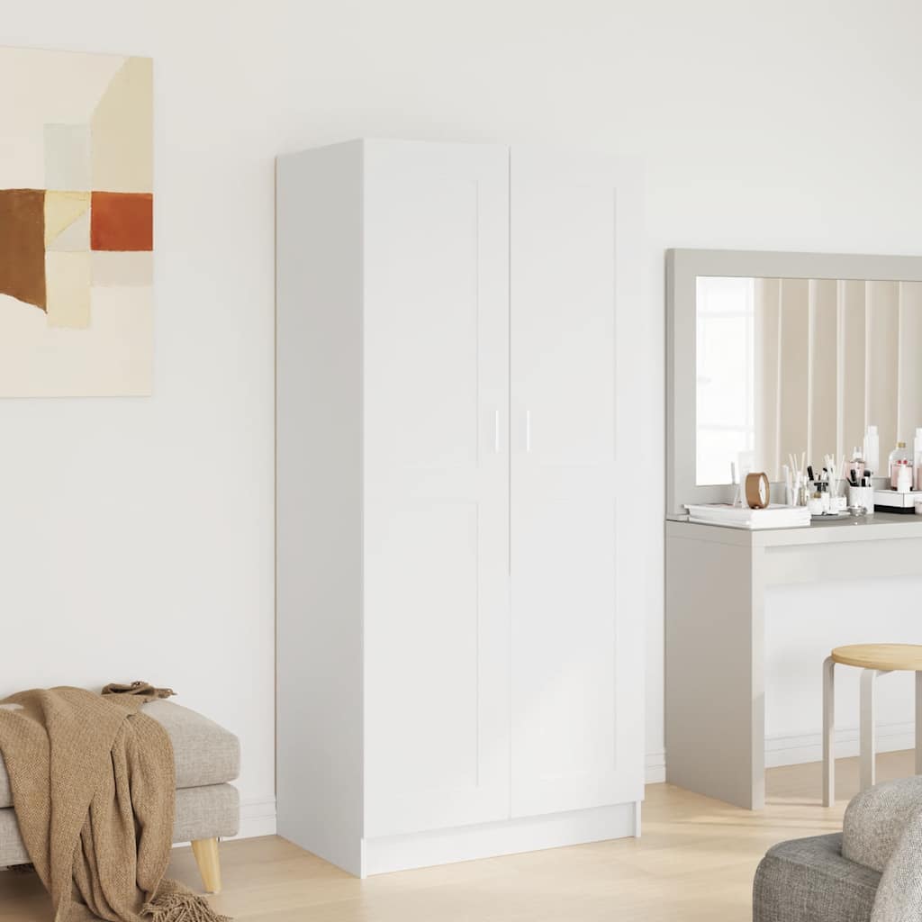 Kledingkast 82,5x51,5x180 cm bewerkt hout wit is nu te koop bij PeponiXL, paradijselijk wonen!