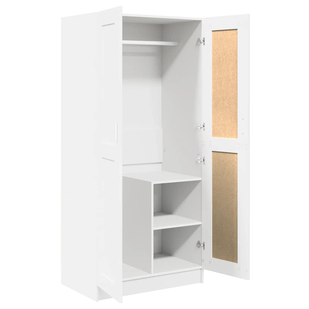 Kledingkast 82,5x51,5x180 cm bewerkt hout wit is nu te koop bij PeponiXL, paradijselijk wonen!