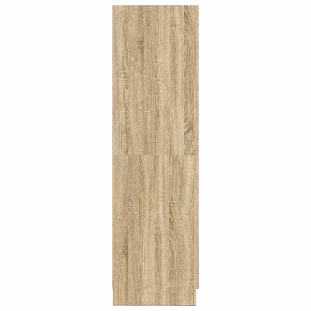 Kledingkast 82,5x51,5x180 cm bewerkt hout sonoma eikenkleurig is nu te koop bij PeponiXL, paradijselijk wonen!