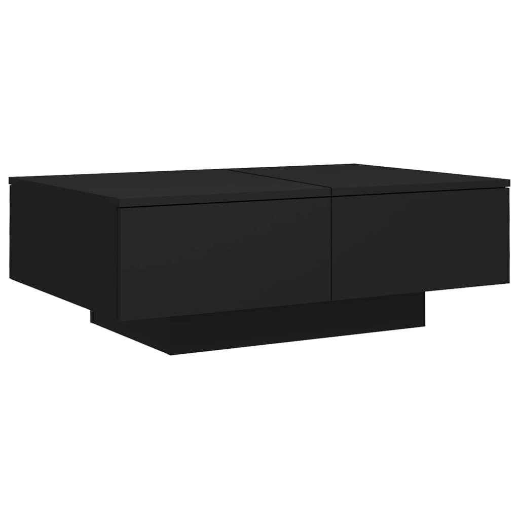 Salontafel 90x60x31 cm bewerkt hout zwart is nu te koop bij PeponiXL, paradijselijk wonen!