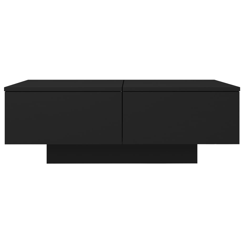 Salontafel 90x60x31 cm bewerkt hout zwart is nu te koop bij PeponiXL, paradijselijk wonen!