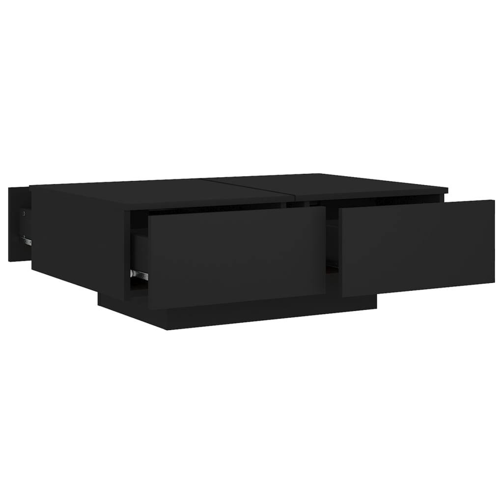 Salontafel 90x60x31 cm bewerkt hout zwart is nu te koop bij PeponiXL, paradijselijk wonen!