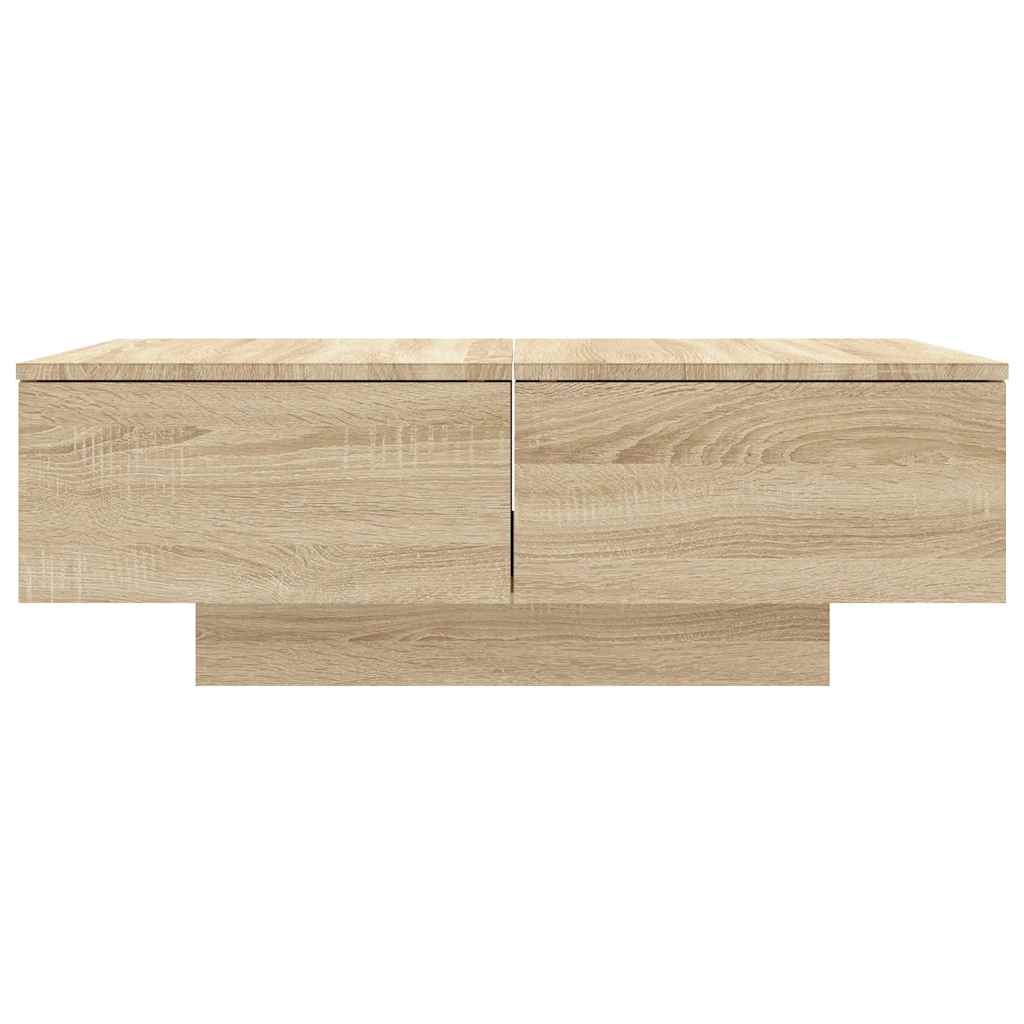 Salontafel 90x60x31 cm bewerkt hout sonoma eikenkleurig is nu te koop bij PeponiXL, paradijselijk wonen!