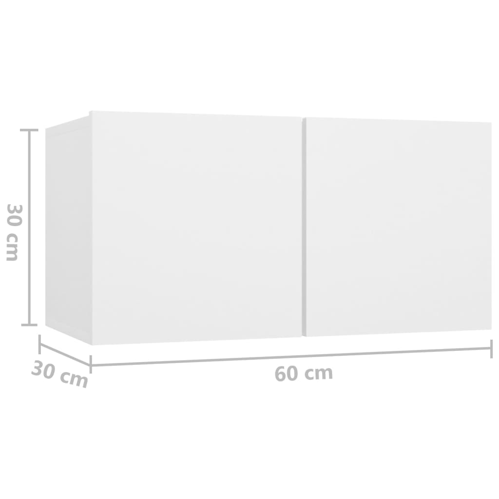 TV-hangkasten 3 st 60x30x30 cm wit is nu te koop bij PeponiXL, paradijselijk wonen!