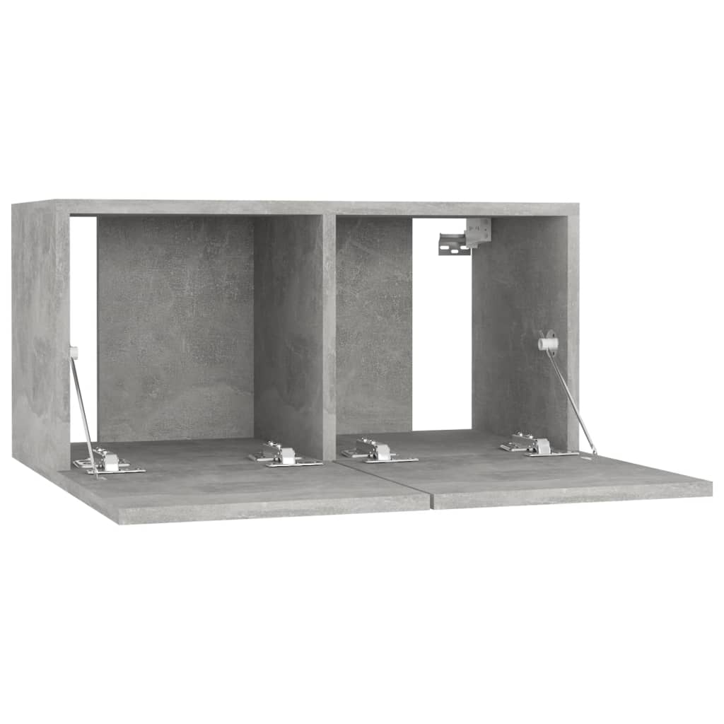 Tv-hangmeubelen 2 st 60x30x30 cm betongrijs is nu te koop bij PeponiXL, paradijselijk wonen!