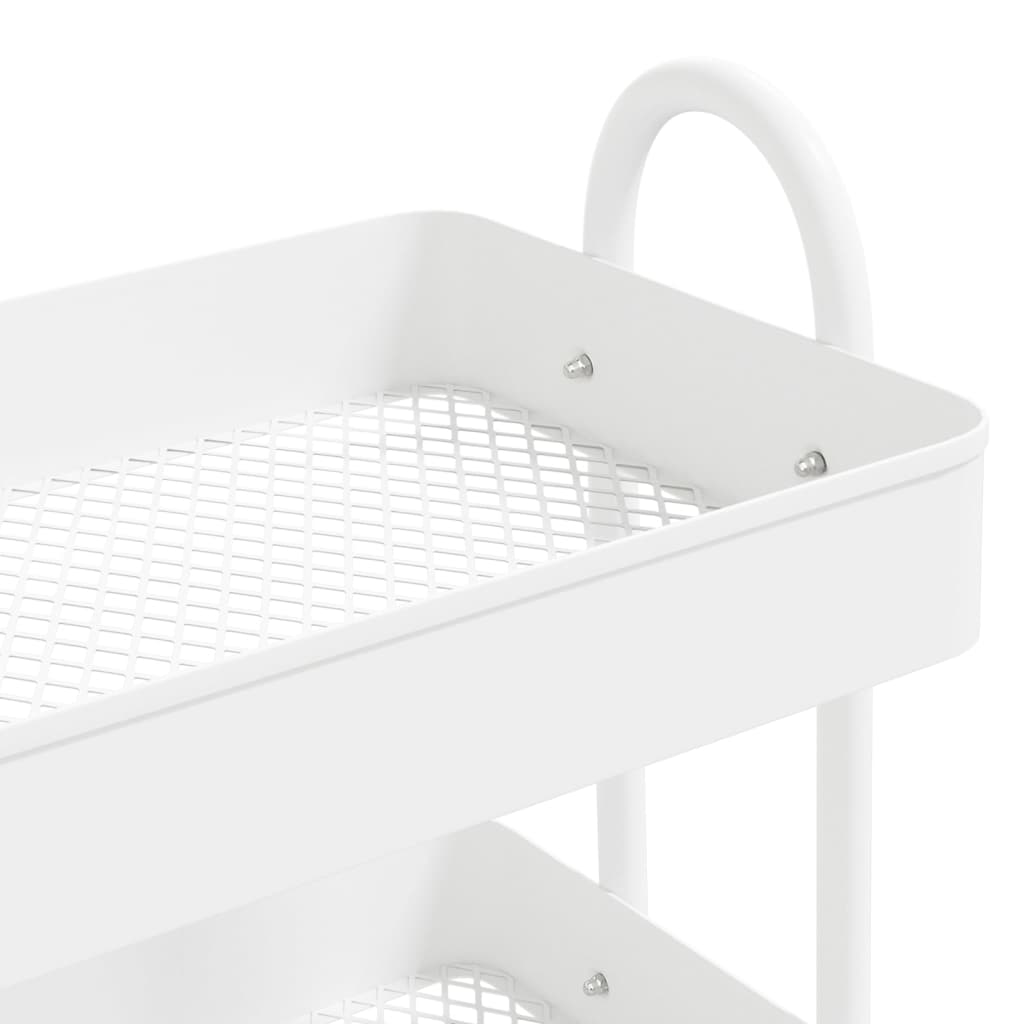 Trolley 3-laags 43x34x79 cm staal wit is nu te koop bij PeponiXL, paradijselijk wonen!