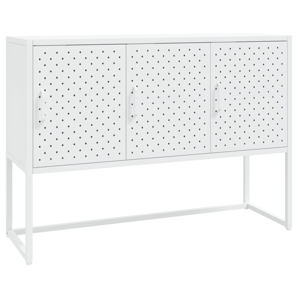 Dressoir 105x35x75 cm staal wit is nu te koop bij PeponiXL, paradijselijk wonen!
