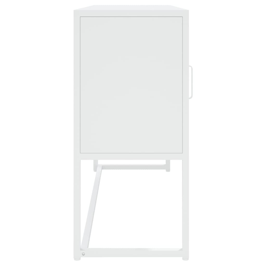 Dressoir 105x35x75 cm staal wit is nu te koop bij PeponiXL, paradijselijk wonen!
