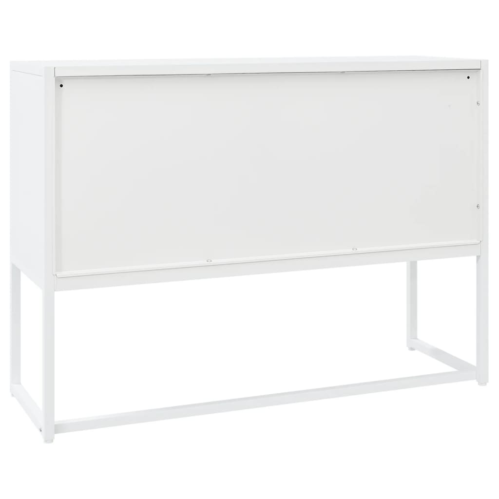 Dressoir 105x35x75 cm staal wit is nu te koop bij PeponiXL, paradijselijk wonen!
