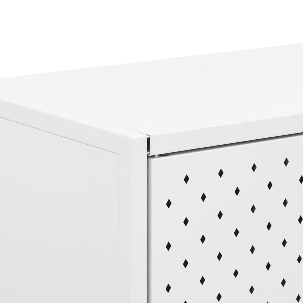 Dressoir 105x35x75 cm staal wit is nu te koop bij PeponiXL, paradijselijk wonen!
