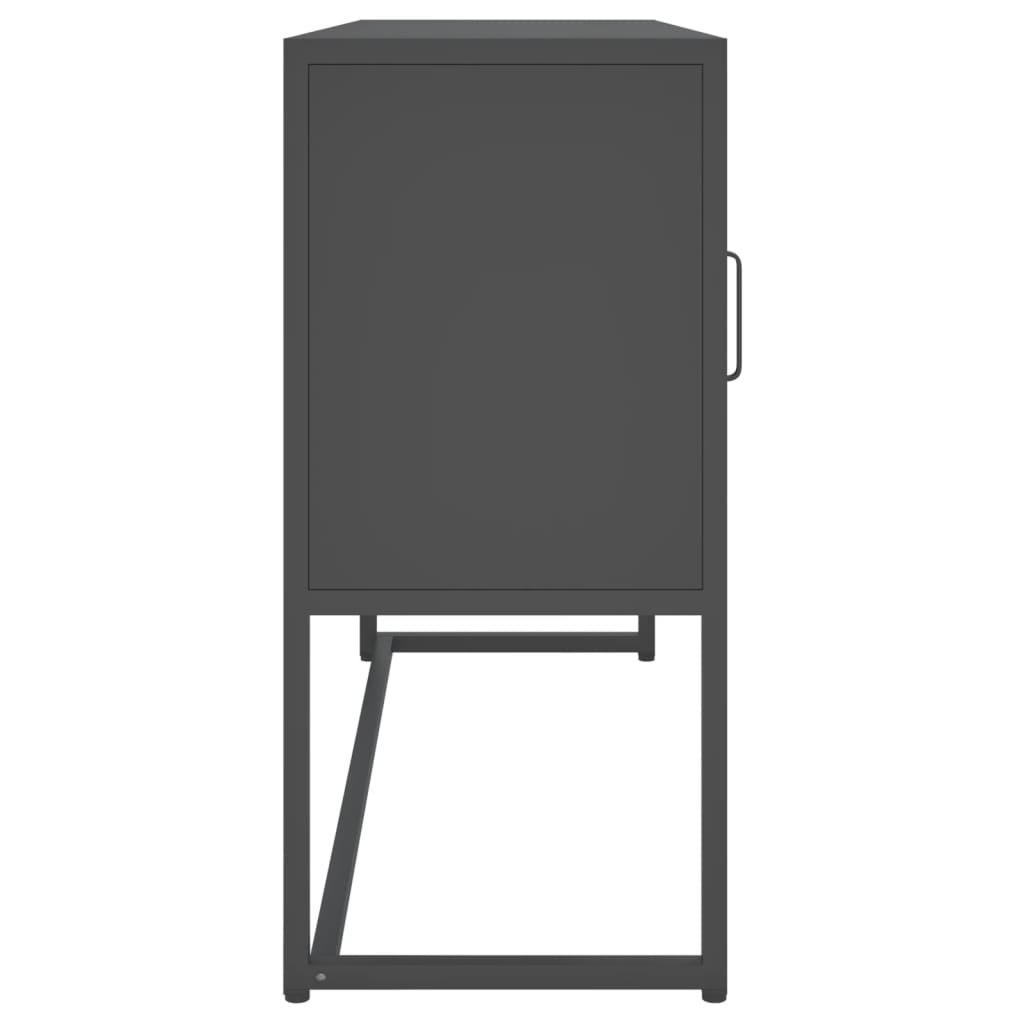 Dressoir 105x35x75 cm staal antracietkleurig is nu te koop bij PeponiXL, paradijselijk wonen!