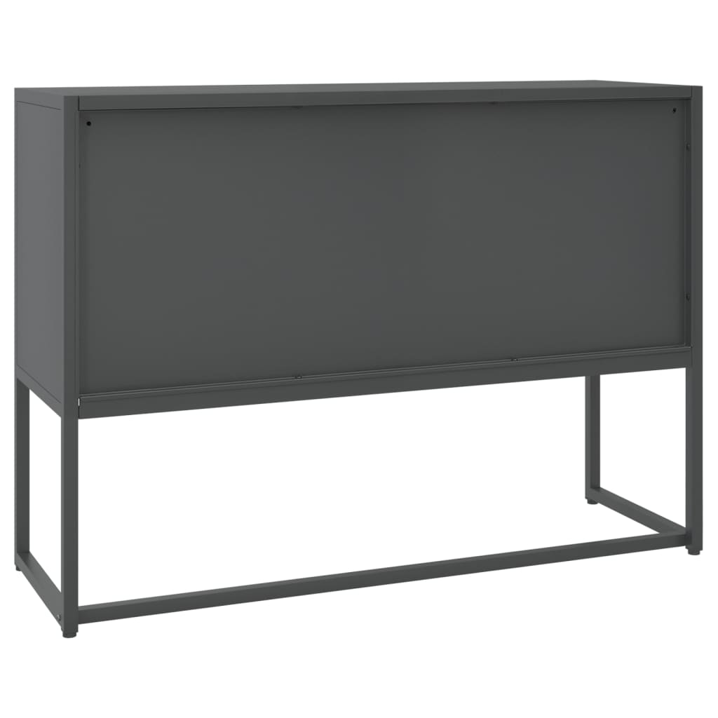Dressoir 105x35x75 cm staal antracietkleurig is nu te koop bij PeponiXL, paradijselijk wonen!