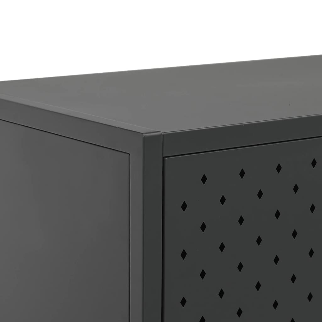 Dressoir 105x35x75 cm staal antracietkleurig is nu te koop bij PeponiXL, paradijselijk wonen!