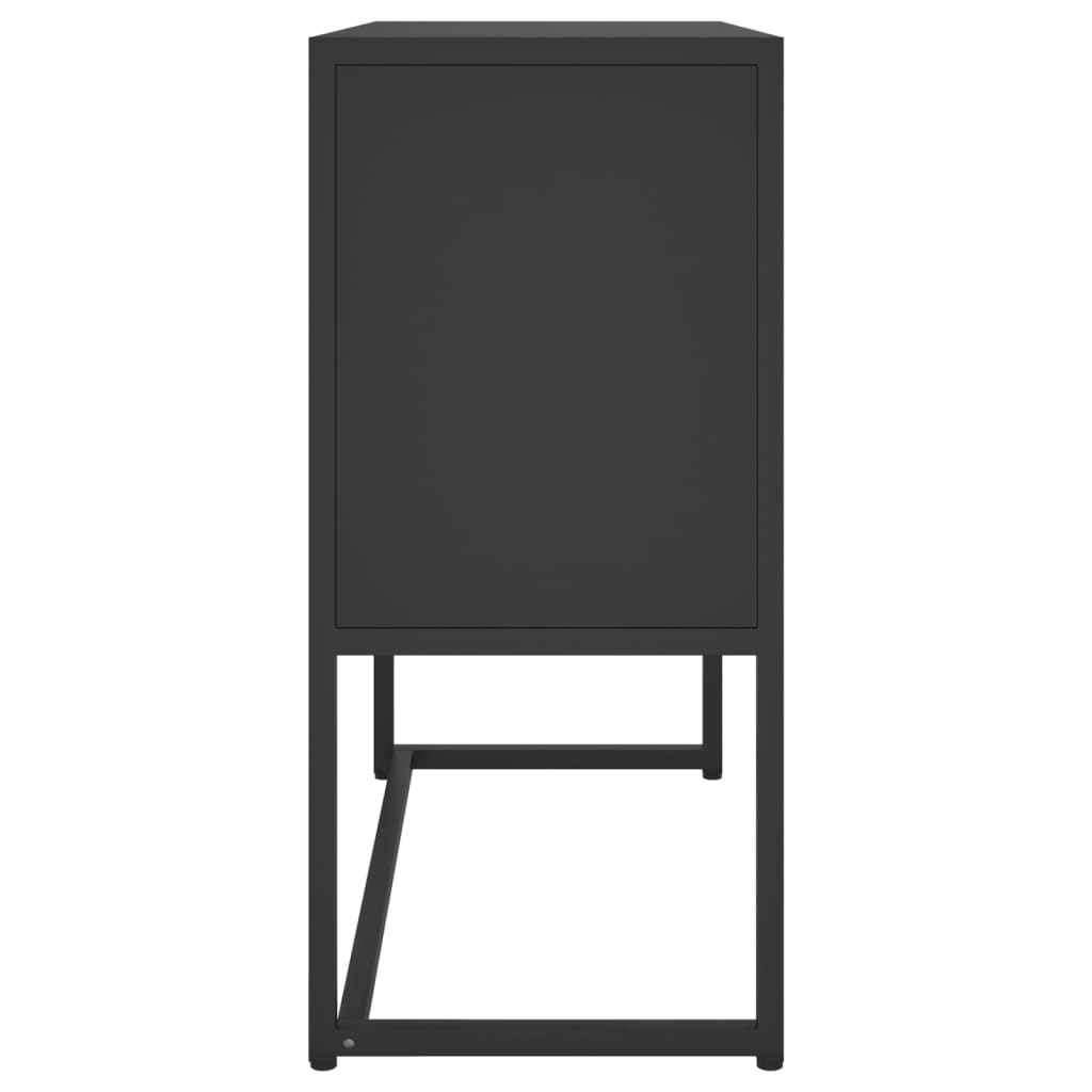 Dressoir 75x35x75 cm staal zwart is nu te koop bij PeponiXL, paradijselijk wonen!