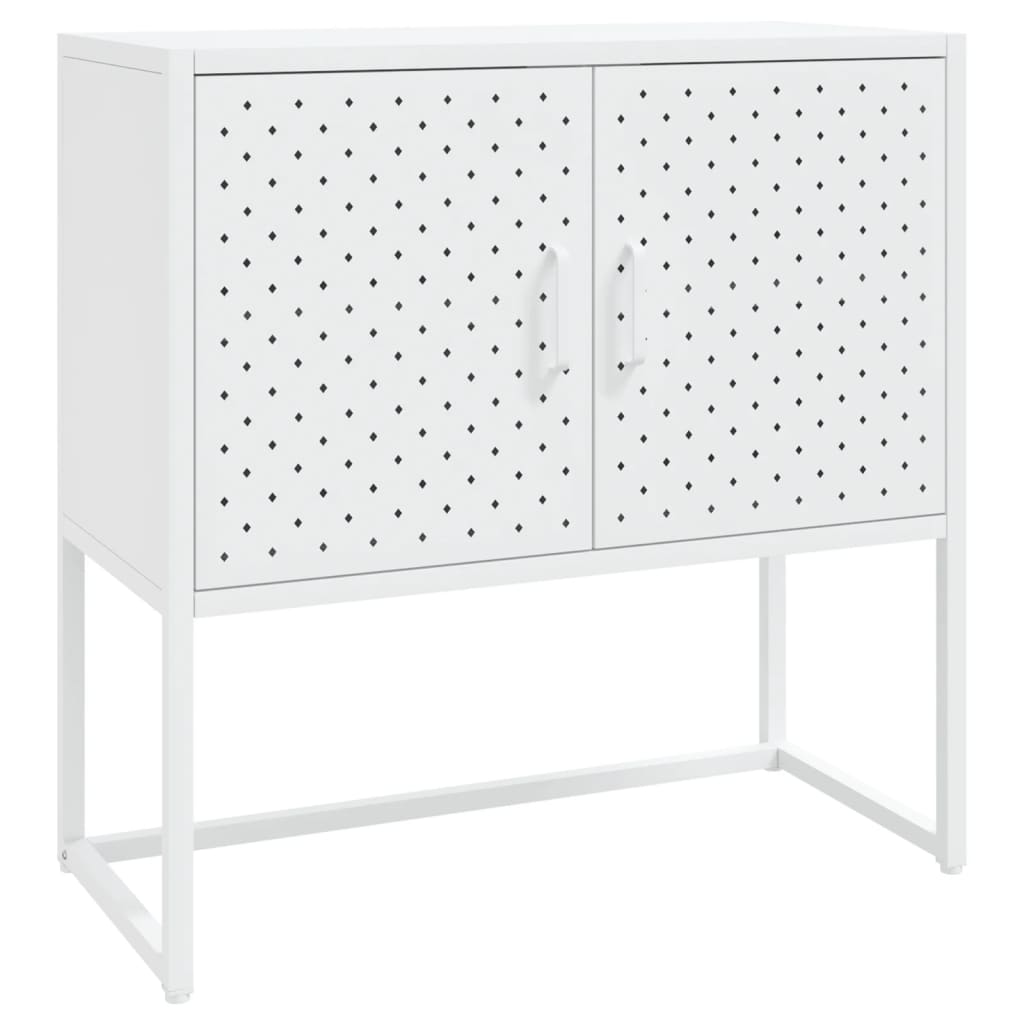 Dressoir 75x35x75 cm staal wit is nu te koop bij PeponiXL, paradijselijk wonen!
