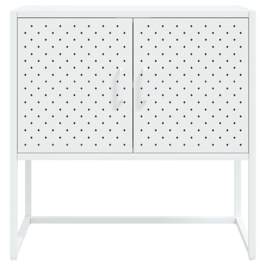 Dressoir 75x35x75 cm staal wit is nu te koop bij PeponiXL, paradijselijk wonen!