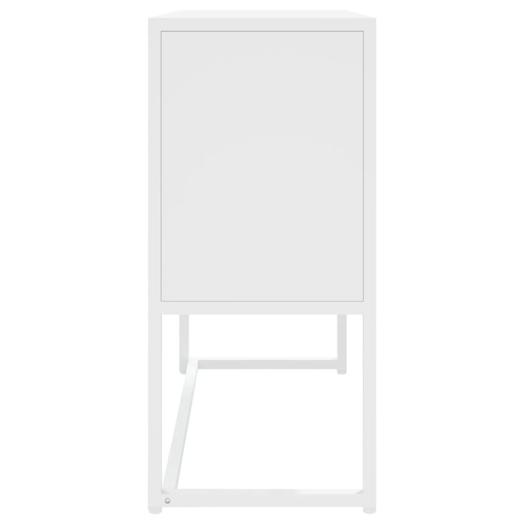 Dressoir 75x35x75 cm staal wit is nu te koop bij PeponiXL, paradijselijk wonen!