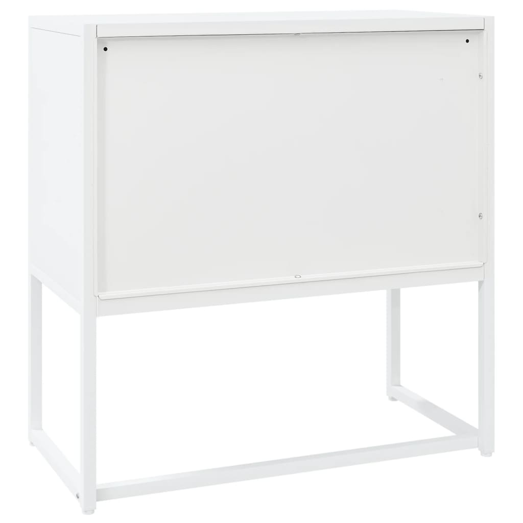 Dressoir 75x35x75 cm staal wit is nu te koop bij PeponiXL, paradijselijk wonen!