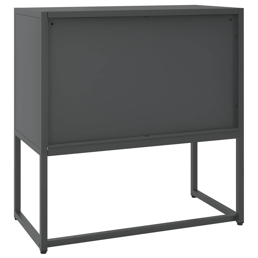 Dressoir 75x35x75 cm staal antracietkleurig is nu te koop bij PeponiXL, paradijselijk wonen!