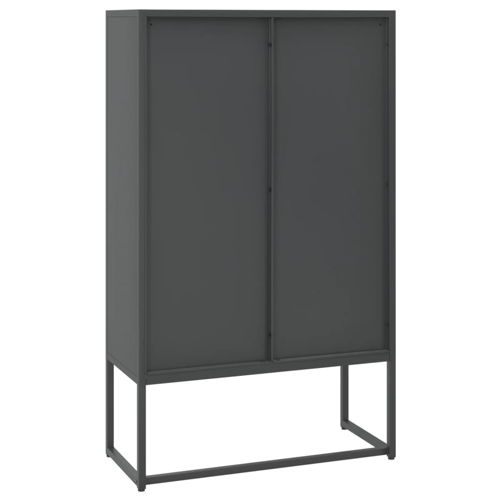 Hoge kast 80x35x135 cm staal antracietkleurig
