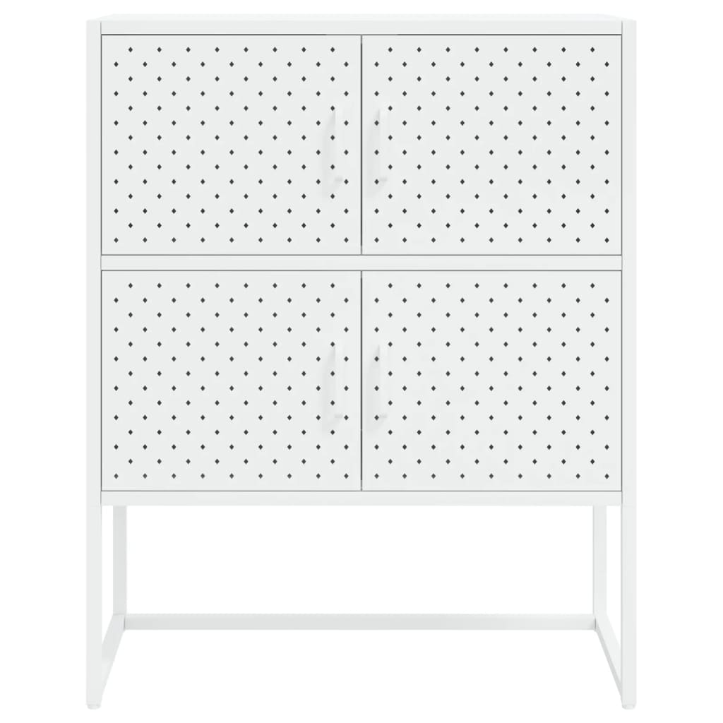 Hoge kast 80x35x100 cm staal wit