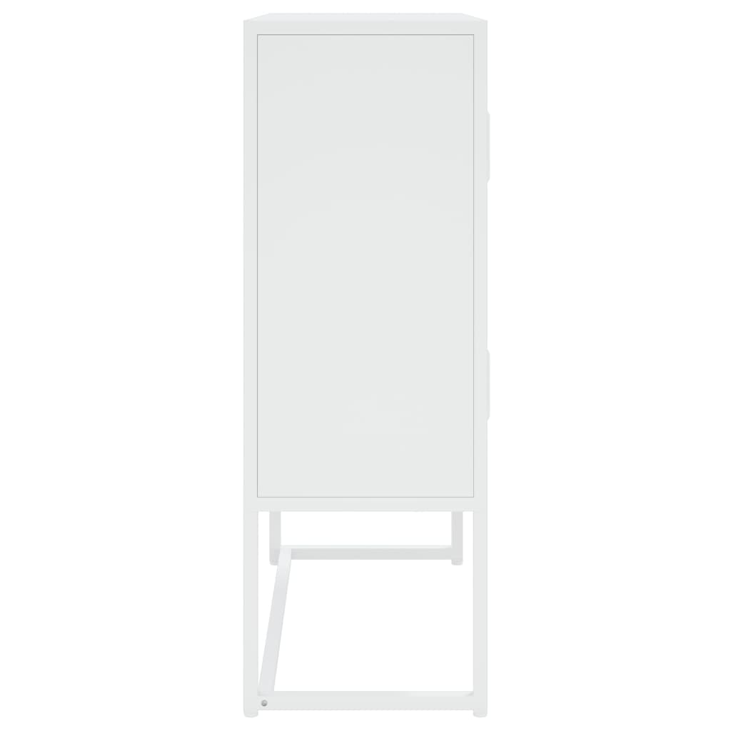 Hoge kast 80x35x100 cm staal wit