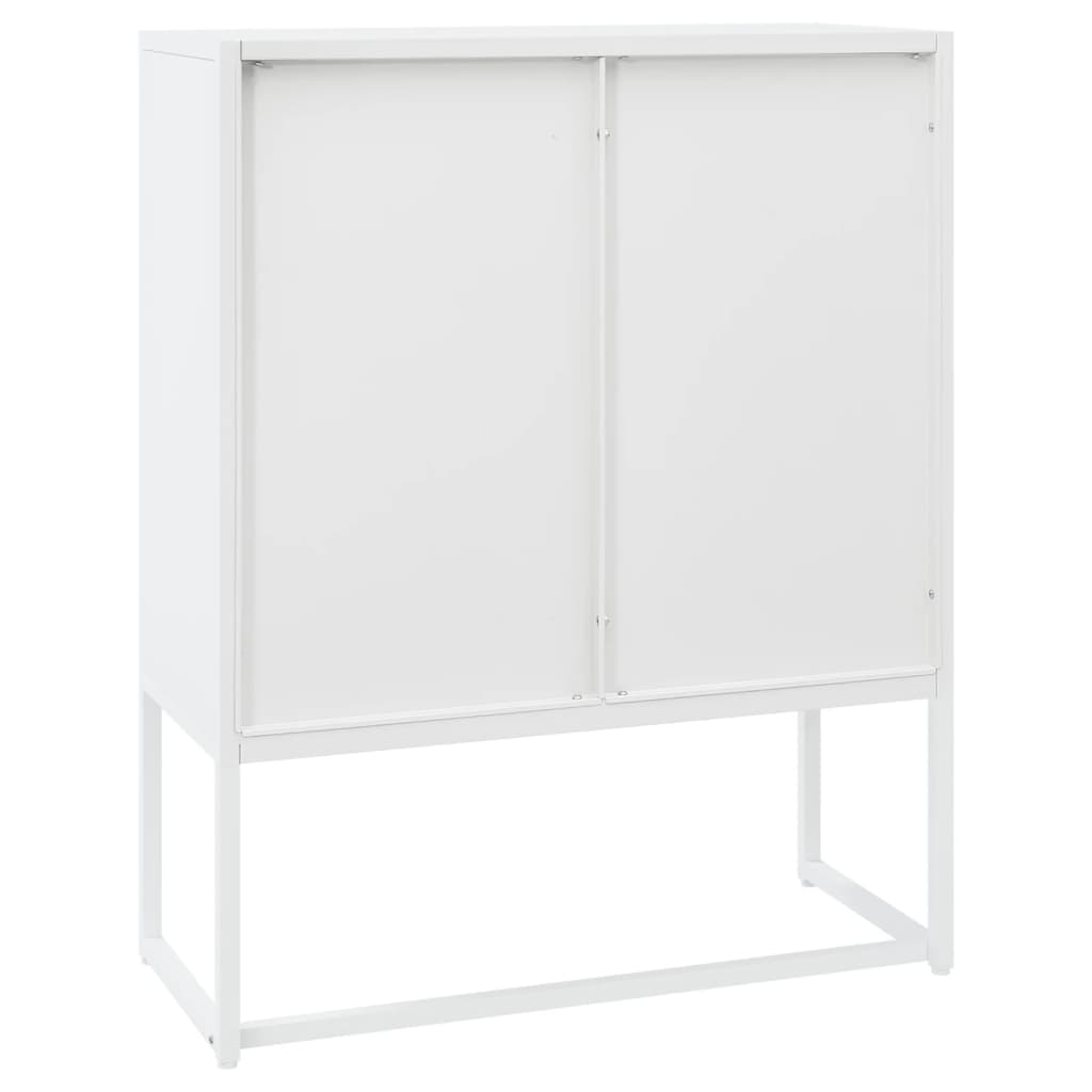 Hoge kast 80x35x100 cm staal wit