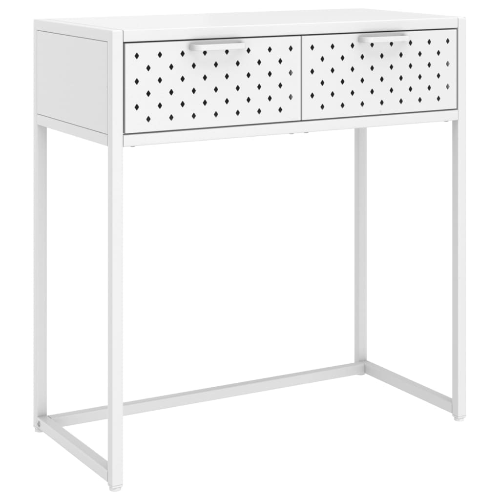 Wandtafel 72x35x75 cm staal wit is nu te koop bij PeponiXL, paradijselijk wonen!