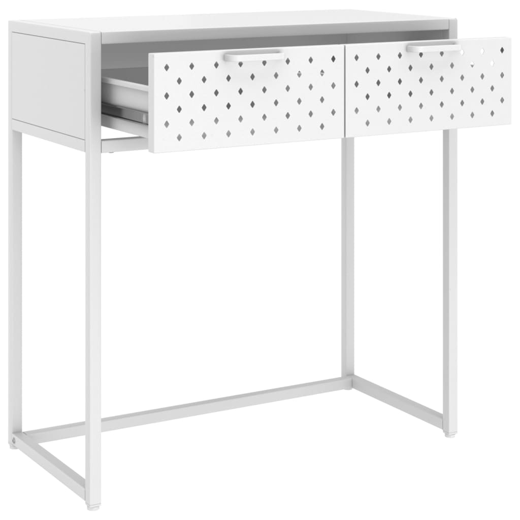 Wandtafel 72x35x75 cm staal wit is nu te koop bij PeponiXL, paradijselijk wonen!