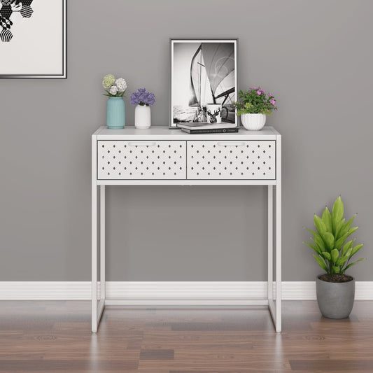 Wandtafel 72x35x75 cm staal wit is nu te koop bij PeponiXL, paradijselijk wonen!
