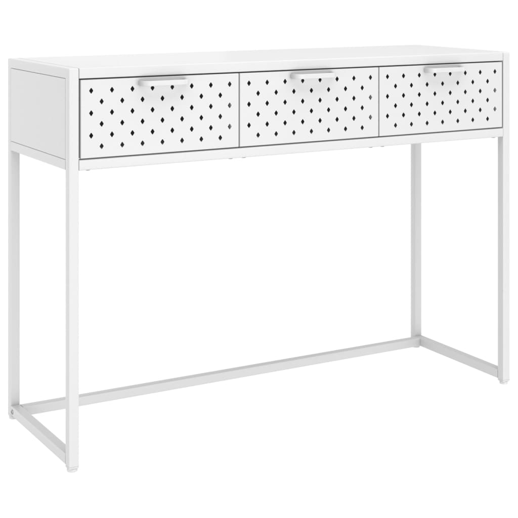 Wandtafel 106x35x75 cm staal wit is nu te koop bij PeponiXL, paradijselijk wonen!