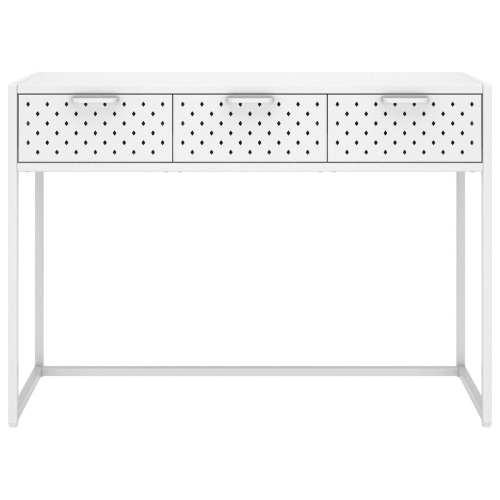 Wandtafel 106x35x75 cm staal wit is nu te koop bij PeponiXL, paradijselijk wonen!