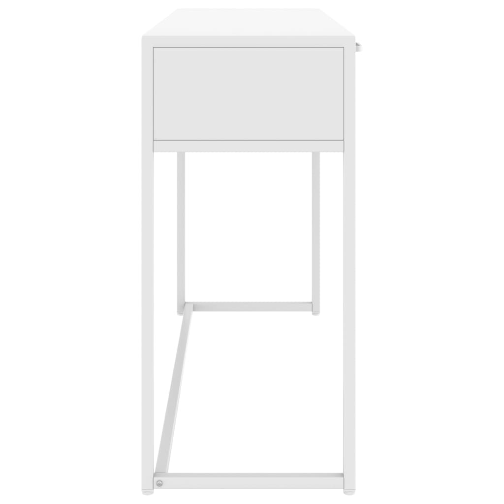 Wandtafel 106x35x75 cm staal wit is nu te koop bij PeponiXL, paradijselijk wonen!